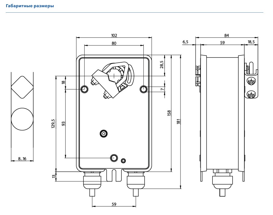 Габаритные размеры LAB R-LF230-S2